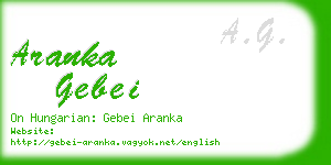 aranka gebei business card